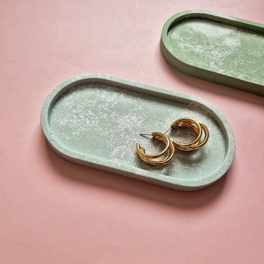 Urban Splattered Oval Tray