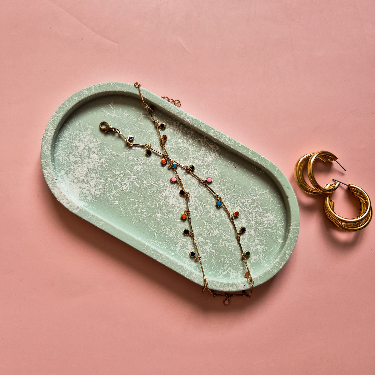 Urban Splattered Oval Tray